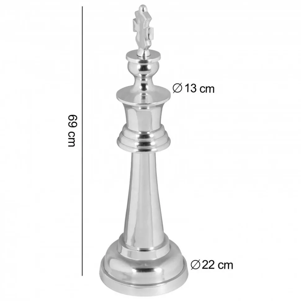 Wohndekoration Schachfigur König aus Aluminium - Giorgio