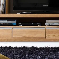 Wohnkombination Croconia aus Wildeiche Massivholz (dreiteilig)