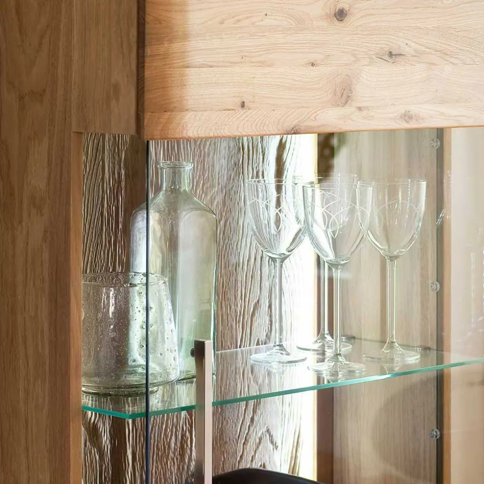 Wohnmöbel Set in Eiche Bianco - Crokas (vierteilig)