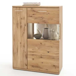 Wohnmöbel Set in Eiche Bianco - Crokas (vierteilig)