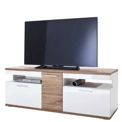 Wohnmöbel Set in Weiß Hochglanz - Icadro (vierteilig)