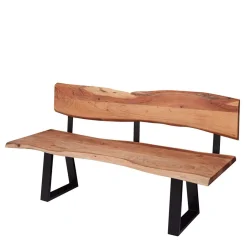 Wohnraum Baumkanten Bank mit Rückenlehne - Lussina