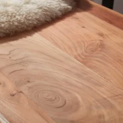 Wohnraum Baumkanten Bank mit Rückenlehne - Lussina