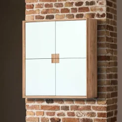 Wohnraum Hängeschrank in Weiß & Eiche - Julecas