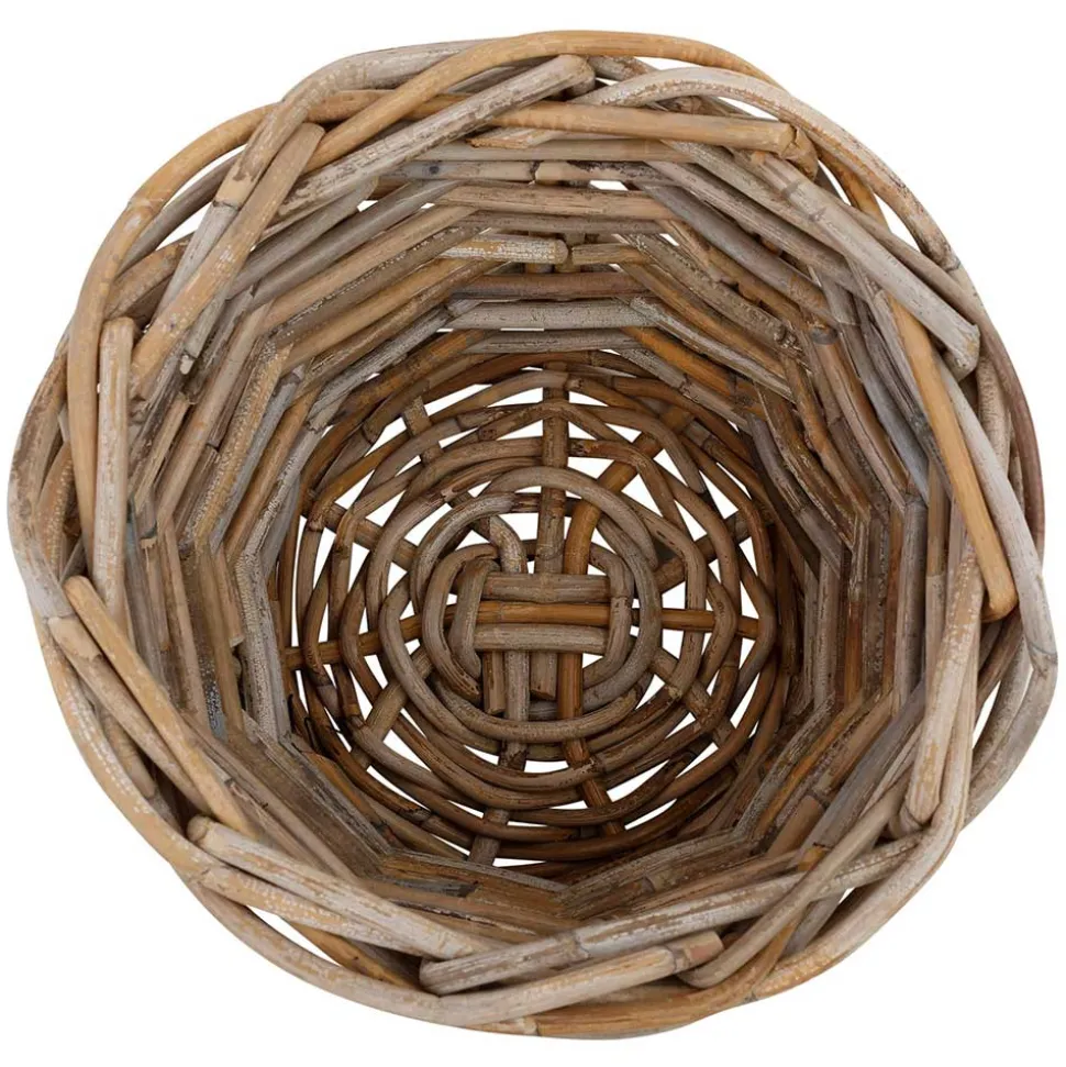 Wohnraum Körbe aus Rattan Graubraun - Vodenas (dreiteilig)