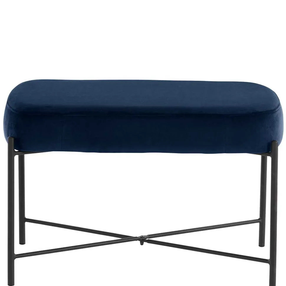 Wohnraum Sitzbank in Blau Samt - Isika
