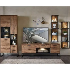 Wohnwand Designmöbel Set - Xindus (vierteilig)