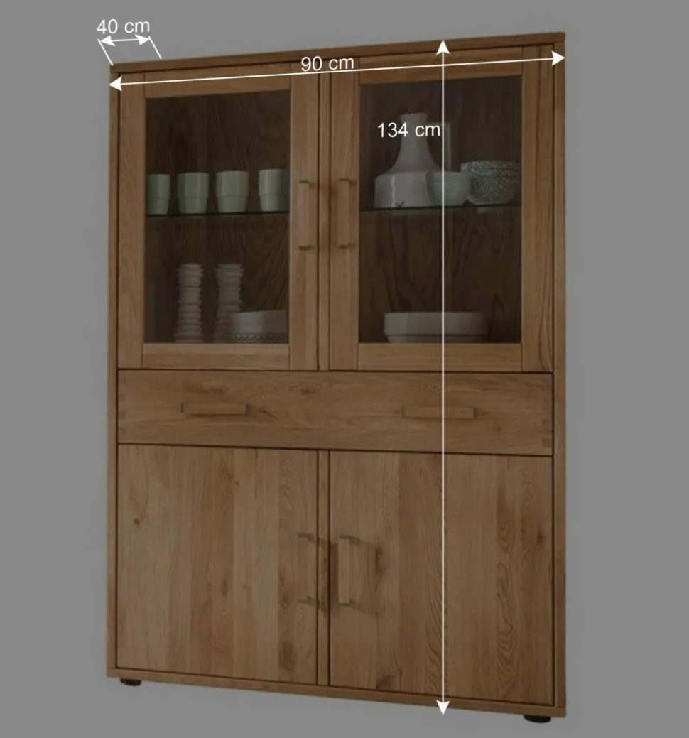 Wohnwand Highboard aus Holz - Teano