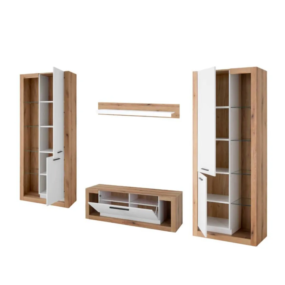 Wohnwand Kombination modern - Adejano (vierteilig)