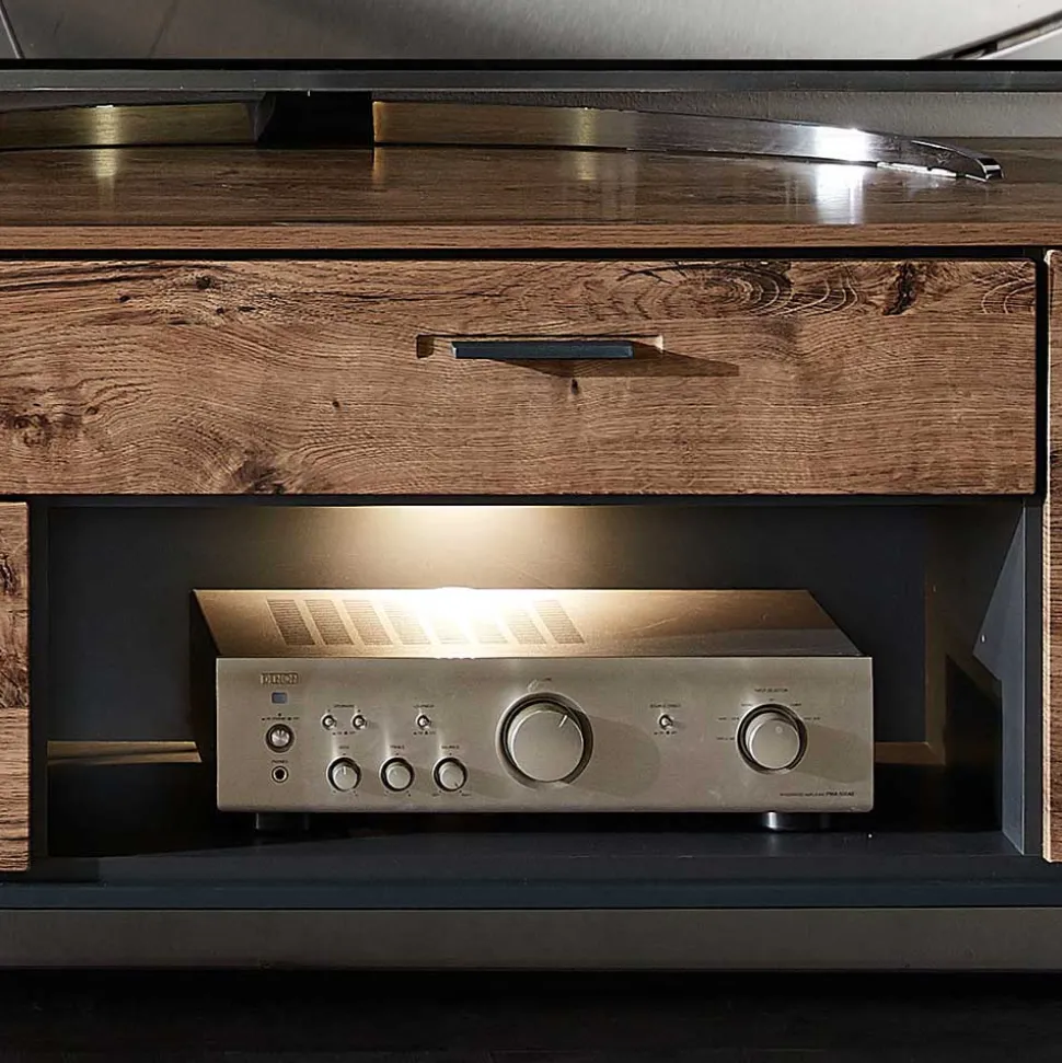 Wohnwand Möbel im Industrial Style - Xindus (dreiteilig)