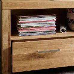 Wohnwand Möbel Set aus Wildeiche - Loitons (vierteilig)