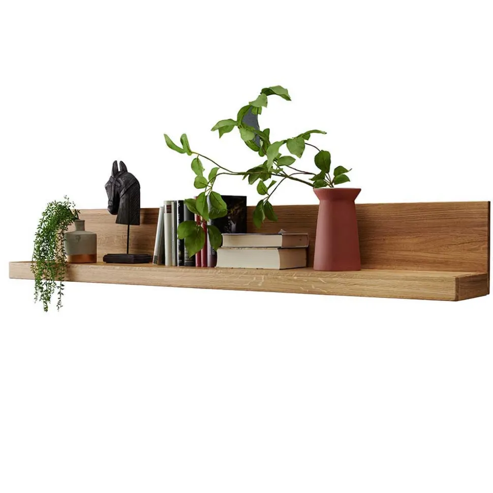 Wohnwand Möbel Set aus Wildeiche - Loitons (vierteilig)