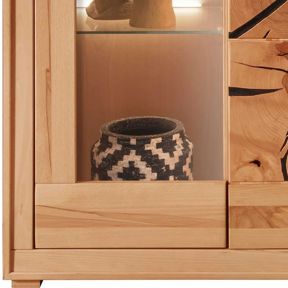 Wohnwand Möbelset aus Massivholz - Sarosca (vierteilig)