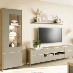 Wohnwand Möbelset in Eukalyptus - Promo (dreiteilig)