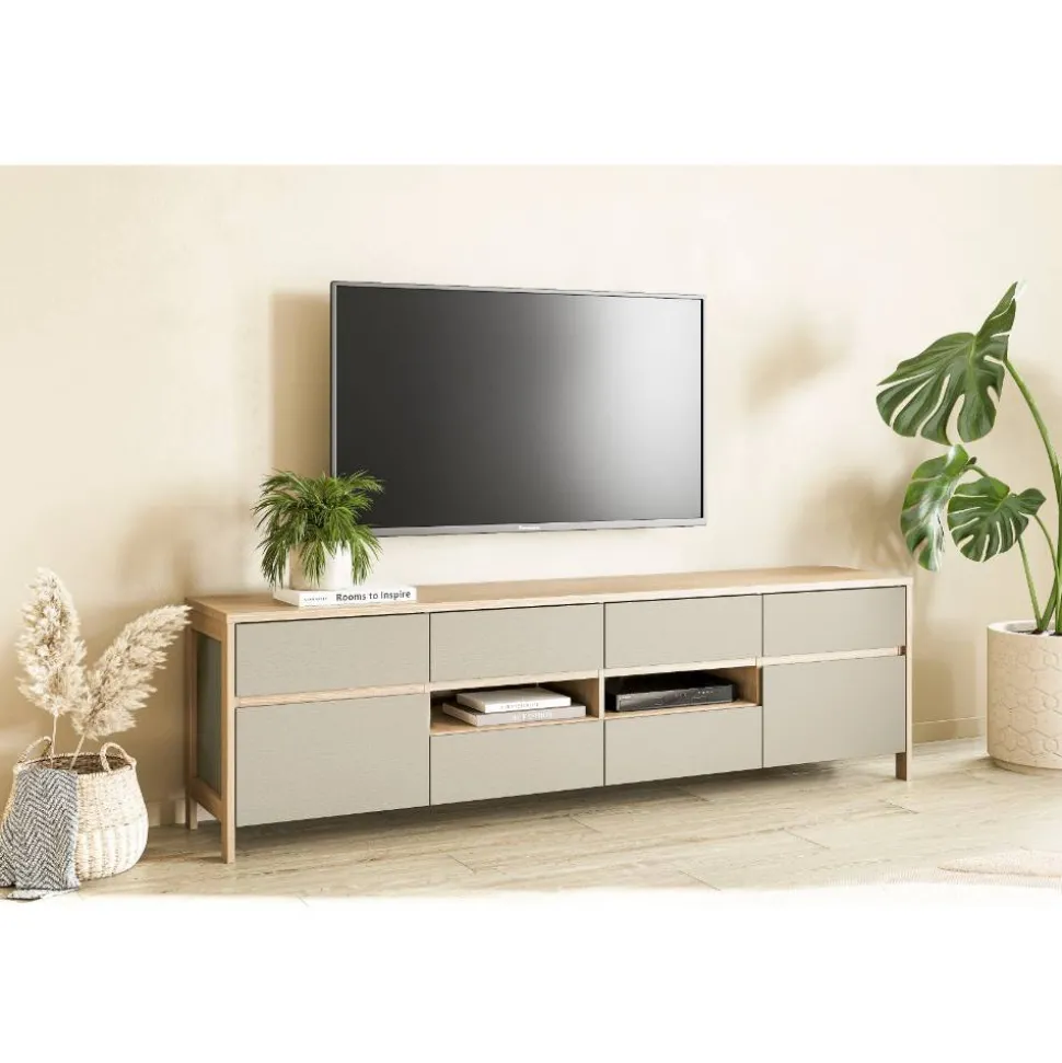 Wohnwand Möbelset in Eukalyptus - Promo (dreiteilig)