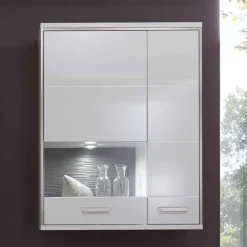 Wohnwand Tacroma in Weiß Hochglanz (fünfteilig)