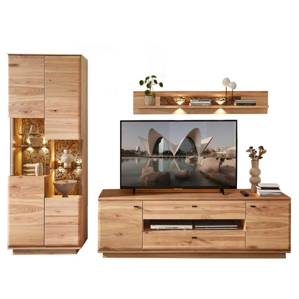 Wohnwand Wohnzimmer-Möbel Set - Cassna (dreiteilig)