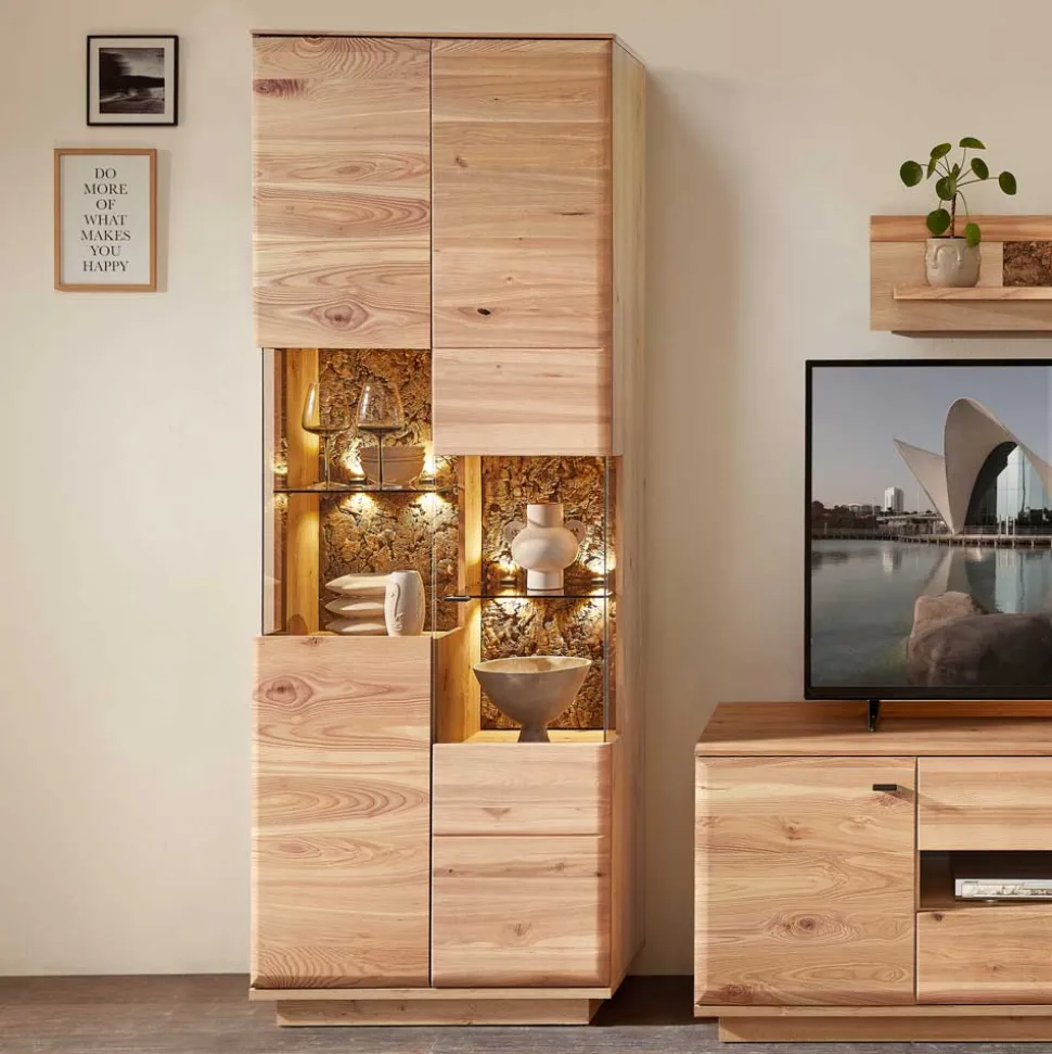 Wohnwand Wohnzimmer-Möbel Set - Cassna (dreiteilig)