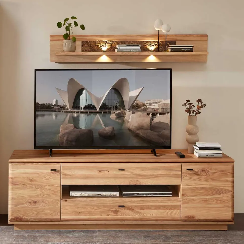 Wohnwand Wohnzimmer-Möbel Set - Cassna (dreiteilig)