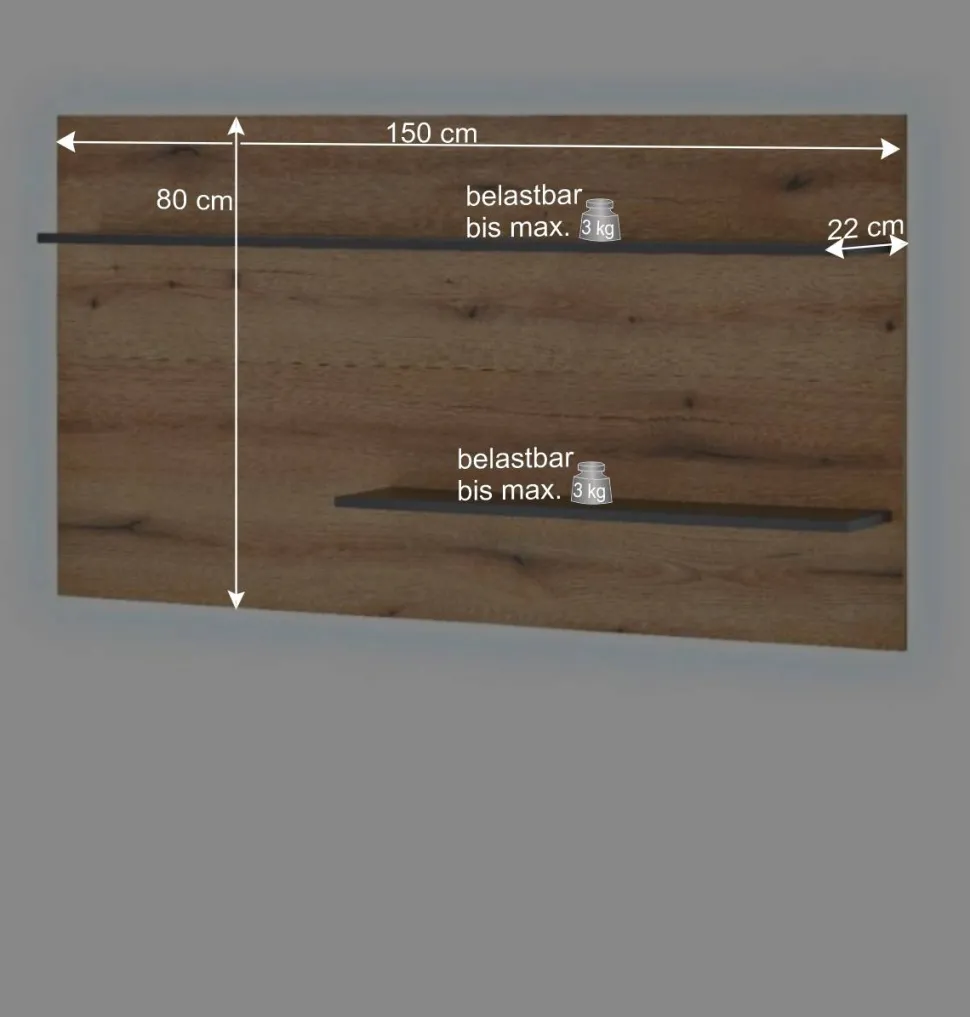 Wohnwandmöbel Kombination modern - Colomania (vierteilig)