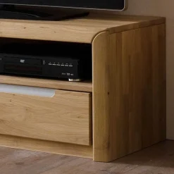 Wohnzimmer Anbauwand Croconia aus Wildeiche Massivholz (dreiteilig)