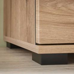 Wohnzimmer Anbauwand in Eiche - Brocus (dreiteilig)