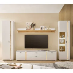 Wohnzimmer Anbauwand Möbelset - Racelyn (vierteilig)