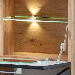 Wohnzimmer Barschrank in Schwarz & Wildeiche - Kandu