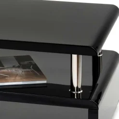 Wohnzimmer Couchtisch in Schwarz hochglänzend - Jusip