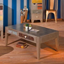 Wohnzimmer Couchtisch Rembia in Silber