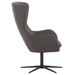 Wohnzimmer Designsessel in Dunkelgrau Stoff - Dessina