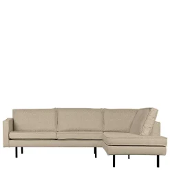 Wohnzimmer Ecksofa in Beige Boucle - Glamoure