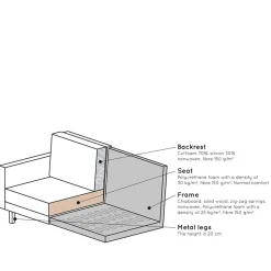 Wohnzimmer Ecksofa in Beige Boucle - Glamoure