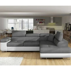 Wohnzimmer Funktionsecke in Grau und Weiß - Snake