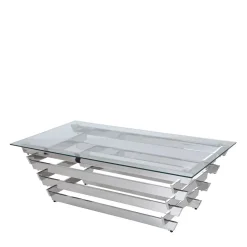 Wohnzimmer Glastisch mit Designgestell - Ludo