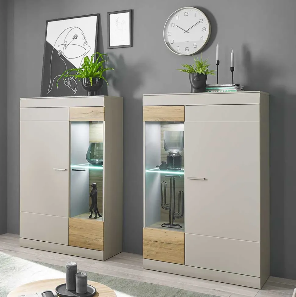 Wohnzimmer Highboard mit Glas Einsatz - Lioscas