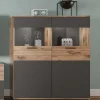 Wohnzimmer Highboard mit Glaseinsätzen - Lucios