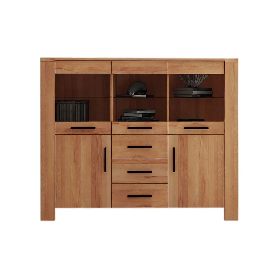 Wohnzimmer Highboard Mosniak aus Kernbuche Massivholz