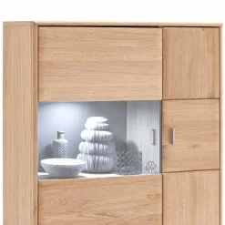 Wohnzimmer Highboard Vernella aus Eiche Bianco