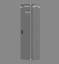 Wohnzimmer Hängeschrank in Mattweiß - Dualkos