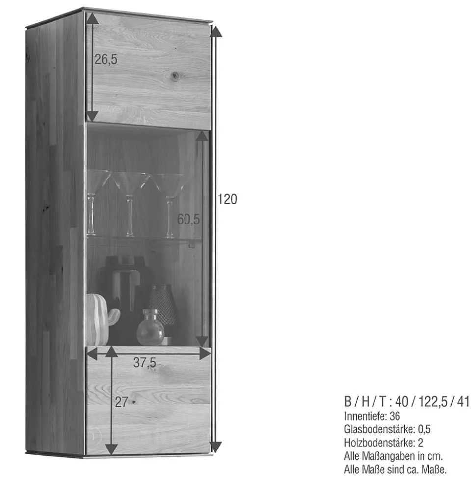 Wohnzimmer Hängeschrank mit Glas - Sinta