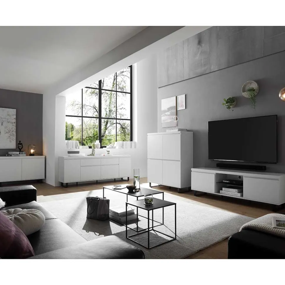 Wohnzimmer Kommoden Set modern - Atela (vierteilig)