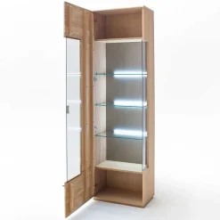 Wohnzimmer Möbel Kombi Pontros in Eiche Bianco (vierteilig)