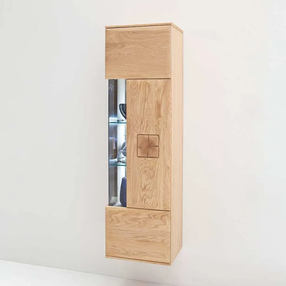 Wohnzimmer Möbel Kombi Pontros in Eiche Bianco (vierteilig)