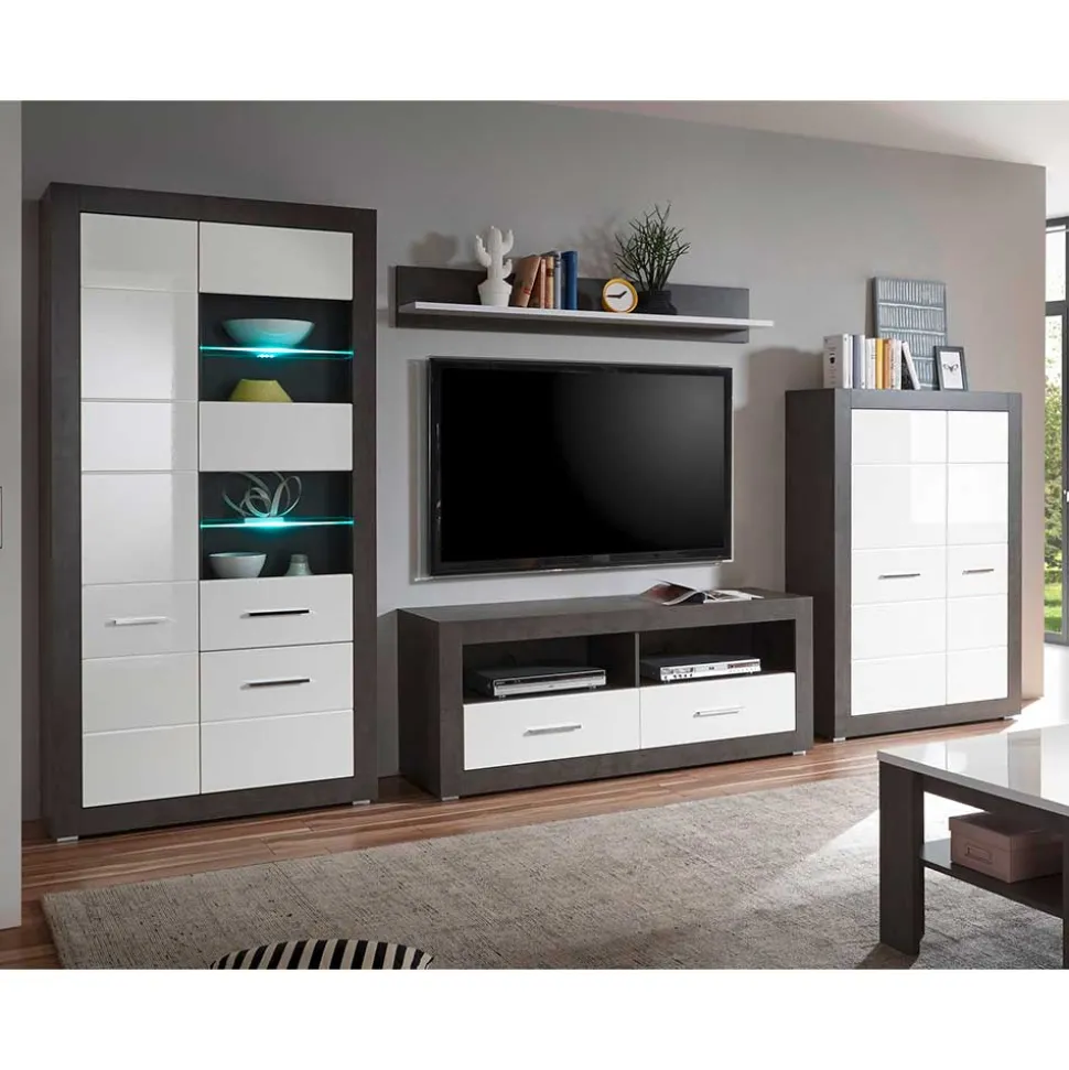 Wohnzimmer Möbel Kombi zweifarbig - Istensa (vierteilig)