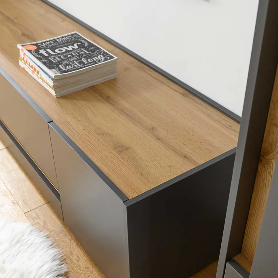 Wohnzimmer Möbel Wohnwand günstig - Ahilav (vierteilig)