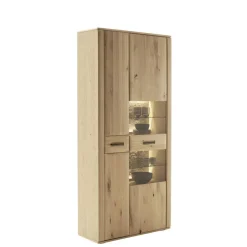 Wohnzimmer Möbelset in Asteiche Hell - Jevedaz (dreiteilig)