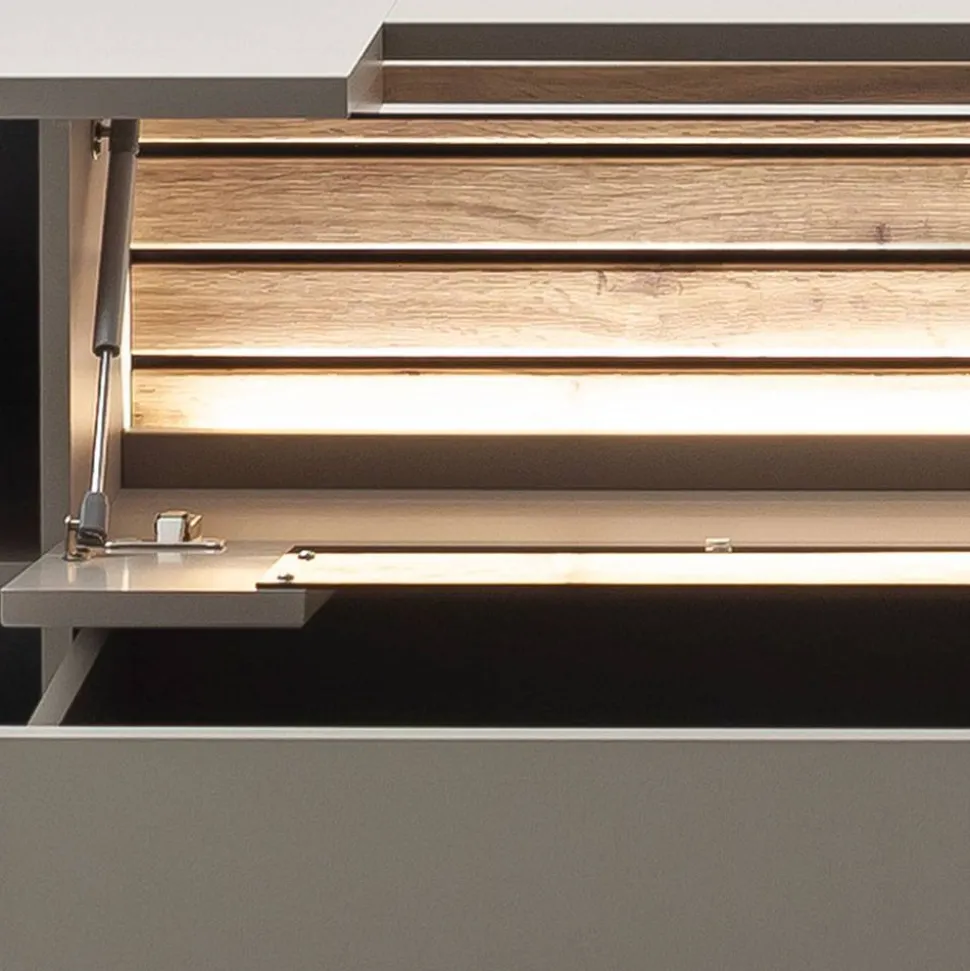 Wohnzimmer Möbelset in Grau - Teorina (dreiteilig)