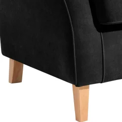 Wohnzimmer Ohrensessel in Schwarz - Lirionica