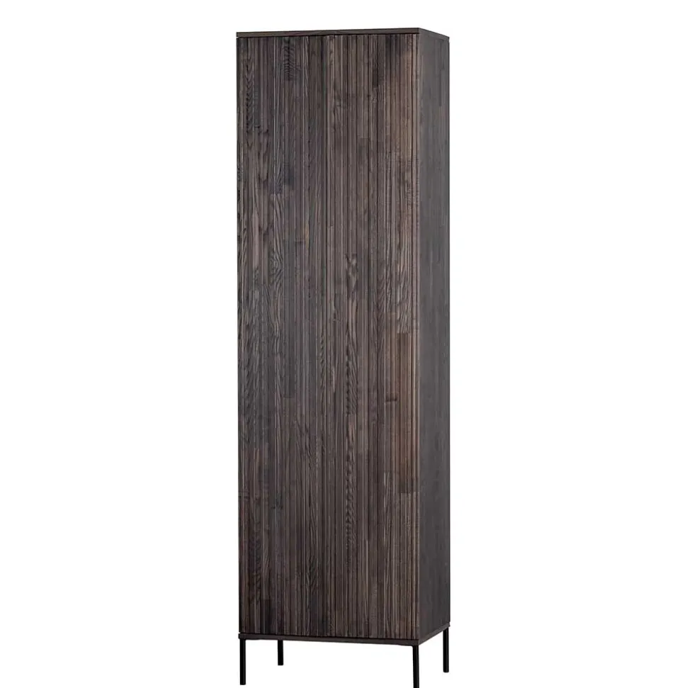 Wohnzimmer Schrank in Esche Dunkel & Schwarz - Eyes